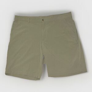 Greg Norman Stretch Fabric Elastic Button Shorts, Olive Green Mens Size 38 Golf